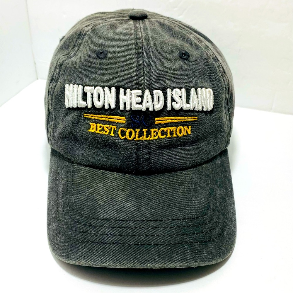 Vintage hilton head island SC hat Embroidered Gray Adjustable